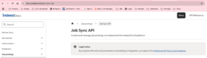 Job Sync API Terms